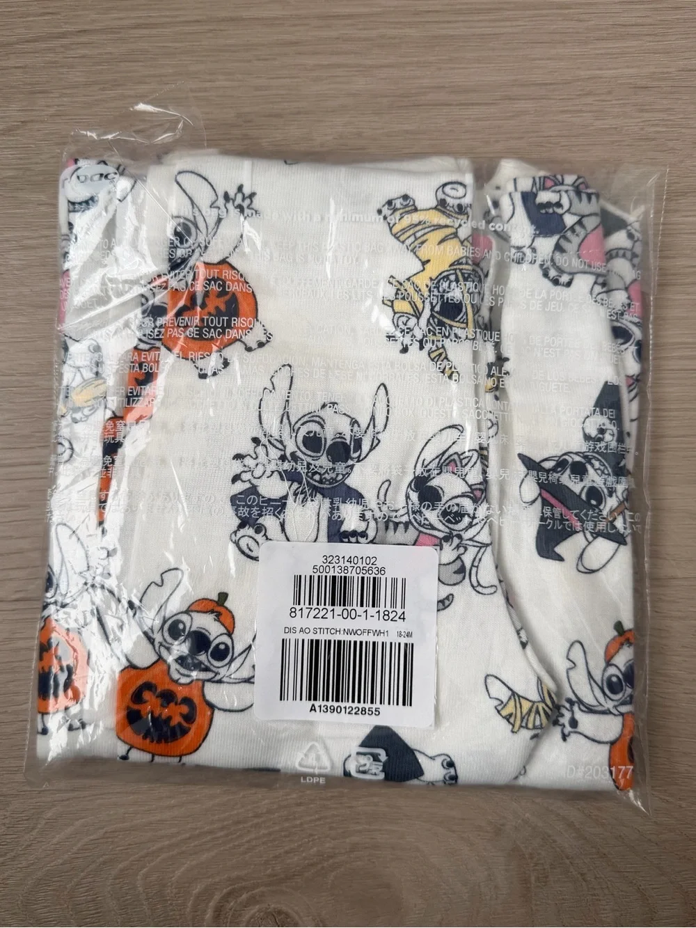 New babyGap Disney Lilo & Stitch Organic Cotton PJ Pajamas Halloween Toddlers